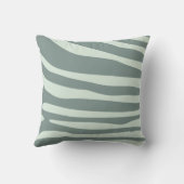 Minzgrün und schwarzer Zebradruck Kissen (Rückseite)