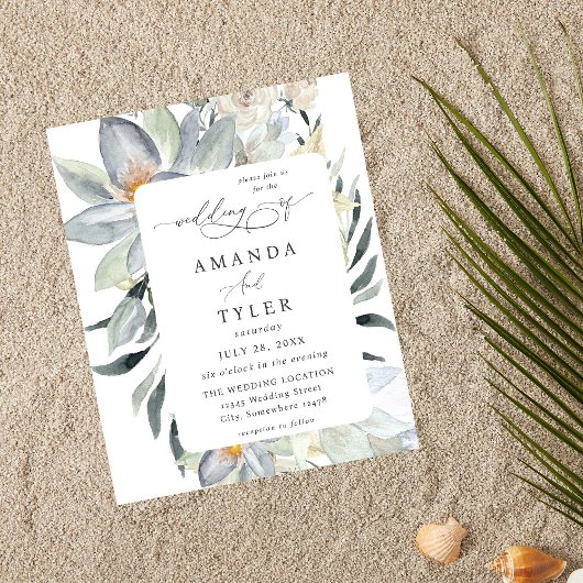 Minzgrün und Weiße Blumenzehen Flyer