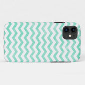 Minzgrün und Zickzack Muster Case-Mate iPhone Hülle (Rückseite (Horizontal))