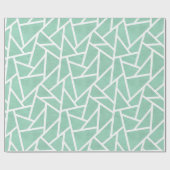 Minzgrün-weiße Mosaikmuster Geschenkpapier (Flach)