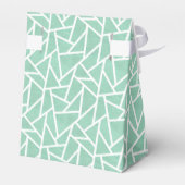Minzgrün-weiße Mosaikmuster Geschenkschachtel (Rückseite)