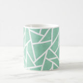 Minzgrün-weiße Mosaikmuster Kaffeetasse (Mittel)