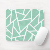 Minzgrün-weiße Mosaikmuster Mousepad (Mit Mouse)