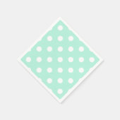Minzgrün, weißer Polka Dotcocktail Servietten (Ecke)