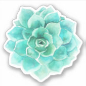 Minzgrüne Aquarellbilder Aufkleber (Vorderseite)
