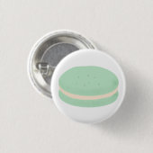 Minzgrüne französische Macaron-Gebäck-Geschenke Button (Vorne & Hinten)
