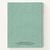 Minzgrüne Imitate Leinenstruktur Notizblock (Rückseite)