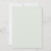 Minzgrüne makellose Blumenhochzeit Einladung (Rückseite)