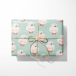 Minzgrüne Mrs. Claus-Geschenkpapier Geschenkpapier