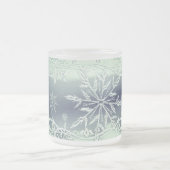 Minzgrüne Schneeflocke mattierte Tasse (Mittel)