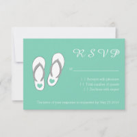 Minzgrüne Strandschuhe UAWG Hochzeitskarten