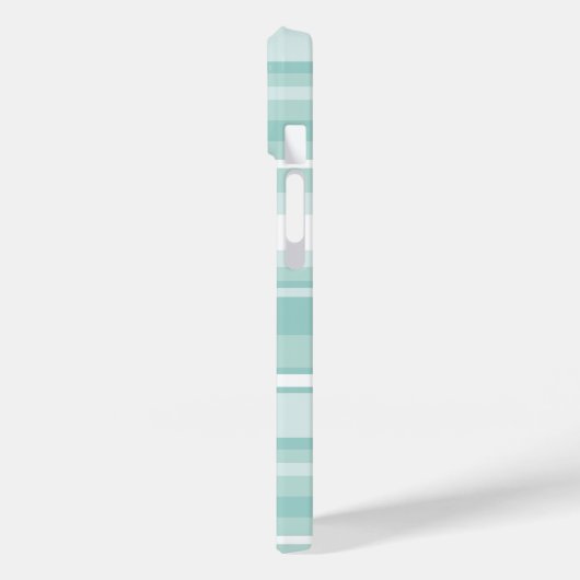 Minzgrüne Streifen Case-Mate iPhone Hülle (Rückseite / Links)