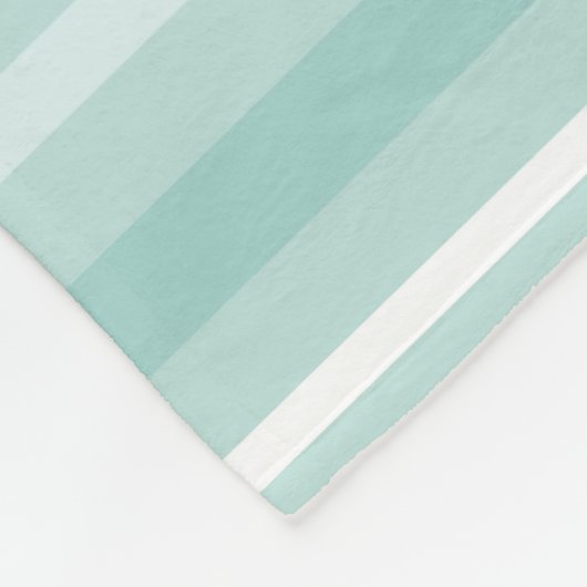 Minzgrüne Streifen Fleecedecke (Ecke)