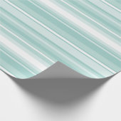 Minzgrüne Streifen Geschenkpapier (Ecke)