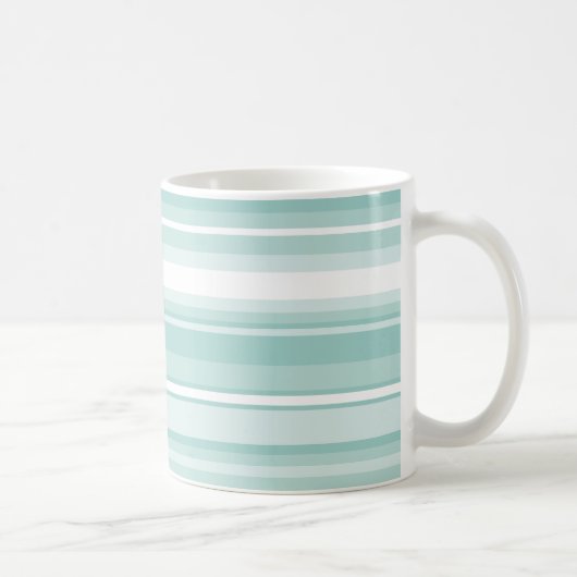Minzgrüne Streifen Kaffeetasse (Rechts)