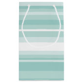 Minzgrüne Streifen Kleine Geschenktüte (Rückseite)