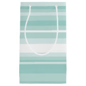 Minzgrüne Streifen Kleine Geschenktüte (Vorderseite)