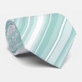 Minzgrüne Streifen Krawatte (Gerollt)