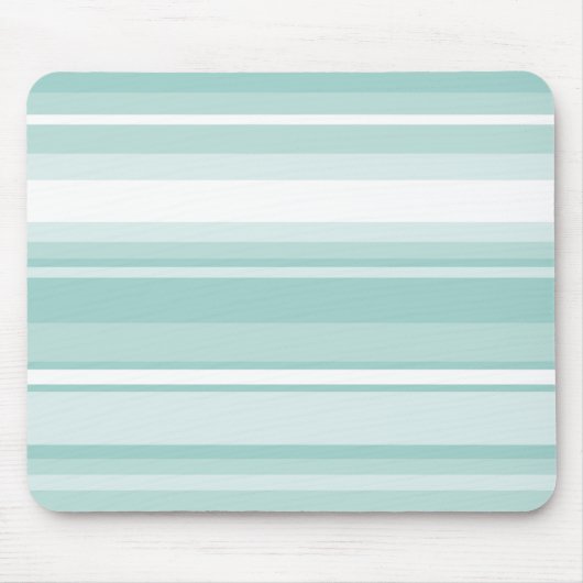 Minzgrüne Streifen Mousepad (Vorne)