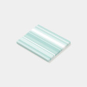Minzgrüne Streifen Post-it Klebezettel (angewinkelt)