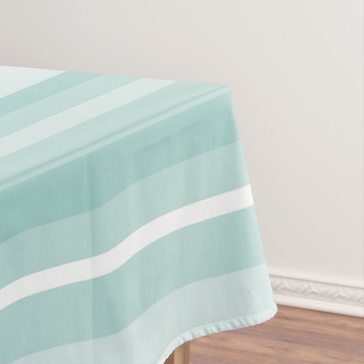 Minzgrüne Streifen Tischdecke (Beispiel)