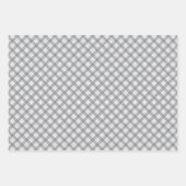 Minzgrüne und graue Gingham-Geschenkpapierbögen Geschenkpapier Set (Vorderseite 3)