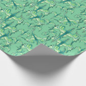Minzgrüner Drachen-Wrap-Papier Geschenkpapier (Ecke)