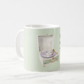Minzgrüner Lavendel Plattenspieler Kaffeetasse (Vorderseite Links)