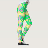 Minzgrünes Crossover-Muster mit Zitrone Leggings (Rechts)