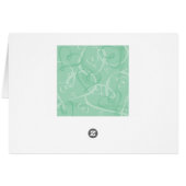 Minzgrünes Herzmuster (Rückseite Horizontal)