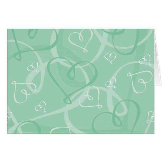 Minzgrünes Herzmuster (Vorderseite (Horizontal))