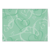 Minzgrünes Herzmuster (Vorderseite (Horizontal))