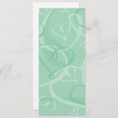 Minzgrünes Herzmuster (Vorne/Hinten)