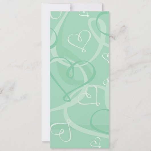 Minzgrünes Herzmuster (Vorderseite)