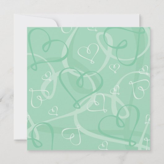 Minzgrünes Herzmuster (Rückseite)