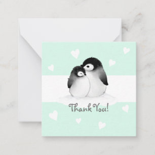 Minzherz Pinguin danke Ihnen Notecards Mitteilungskarte
