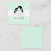 Minzherz Pinguin danke Ihnen Notecards Mitteilungskarte (Vorne/Hinten)