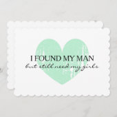 Minzherz Werden Sie meine Bridesmeier-Wunschkarten Einladung (Vorne/Hinten)