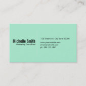 Minzhintergrund mit Trennlinie Visitenkarte (Vorderseite)