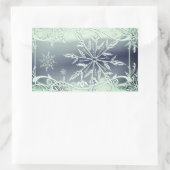 Minziger Schneeflockenaufkleber Rechteckiger Aufkleber (Tasche)