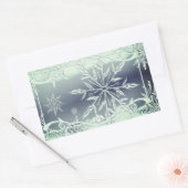 Minziger Schneeflockenaufkleber Rechteckiger Aufkleber (Umschlag)