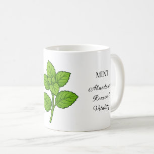 Minzkraut-Illustration und Verwendungen Kaffeetasse