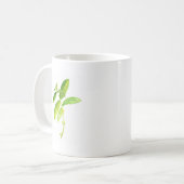 Minzkraut Wasserfarbe Botanischer Garten Kaffeetasse (Vorderseite Links)