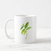 Minzkraut Wasserfarbe Botanischer Garten Kaffeetasse (Links)