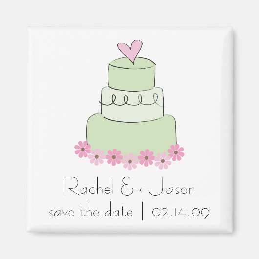 Minzkuchen | SAVE THE DATE Magnet (Vorne)