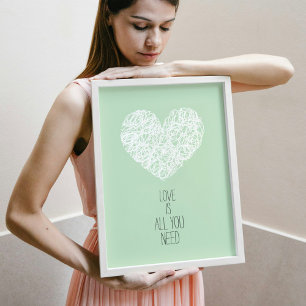 Minzliebe ist alles, was du brauchst Valentinstag Poster