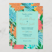 Minzpadel floral einladung (Vorne/Hinten)