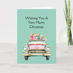 Minzrosa Auto Weihnachtsgeschenke Karte