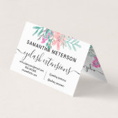 Minzrosa Blütenfarbe Visitenkarten (Rückseite)