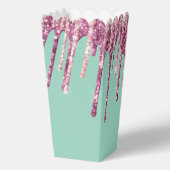 Minzrosa Rosa Eiscreme Glitzer Tropfen Geburtstag Geschenkschachtel (Rückseite)